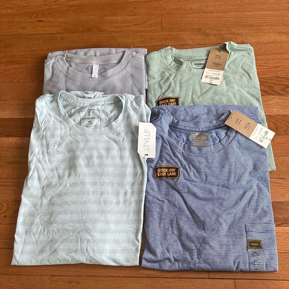 (4) 2XLT Short Sleeved Shirt Lot